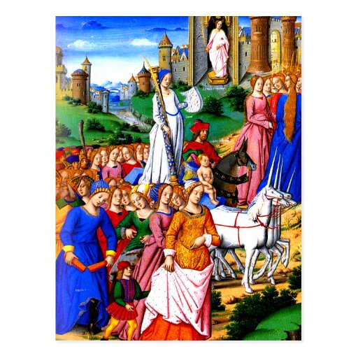 "Four Unicorns lead the Procession" Post Cards