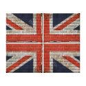 Four union jack wall flag Canvases wrappedcanvas