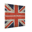 Four union jack wall flag Canvases wrappedcanvas