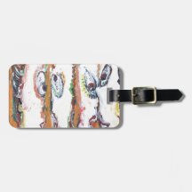 Four Vertical Housewives gossiping Bag Tags
