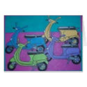 four vespas cards by artbynina four vespas cards