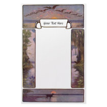 Four Vintage Lake Shore Vignettes Stationery Paper