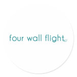 Four Wall Flight Round Stickers