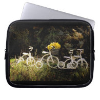 Four White Trikes Laptop Computer Sleeve