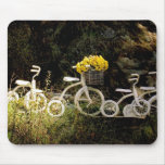 Four White Trikes Mouse Pads