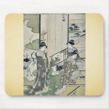Four women composing poetry by Hosoda,Eishi Mousepad