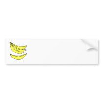 Four Yellow Bananas. Bumper Stickers