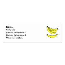 Four Yellow Bananas. Business Card Template