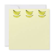 Four Yellow Bananas. Personalized Invite