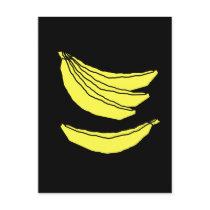 Four Yellow Bananas. Post Card