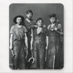 Four Young Blacksmiths - Vintage 1881 Photo Mousepad