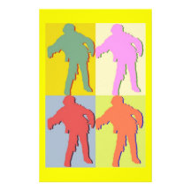 Four Zombies Andy Warhol Style Custom Stationery