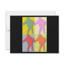 Four Zombies Andy Warhol Style invitations by HalloweenSpirit Four Zombies Andy Warhol Style invitations