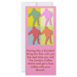 Four Zombies Andy Warhol Style rack cards