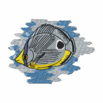 Foureye Butterfly Fish embroidered shirts