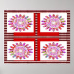 FOURSQUARE Diamond Flower Pattern Print