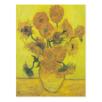 Fourteen Sunflowers in a Vase Post Cards