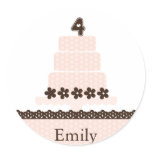 Fourth Birthday Cupcake Topper/Sticker