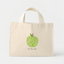Fourth Grade Teacher Bag - Green Apple