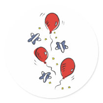 Fourth of July Balloons stickers by funnyholidaytshirts Fourth of July Balloons stickers