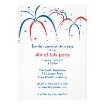 Fourth of July Custom Invites