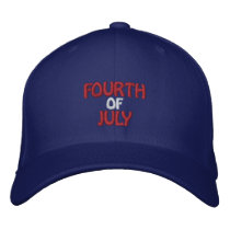 FOURTH, OF, JULY embroidered hats