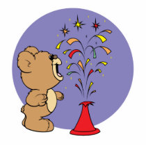 fourth of july fireworks cute teddy bear photo cut out