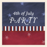 Fourth of July Independence Day Square invitations