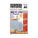 Fourth Of July Independence Party Mailing Stamps stamp
