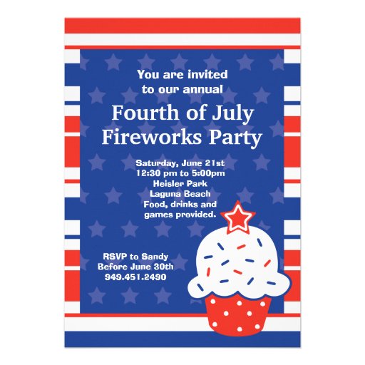 4th of july party invitations