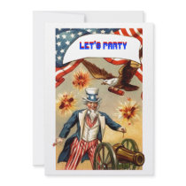 Fourth of July PARTY INVITATION ~ EZ2 CUSTOMIZE
