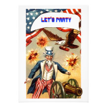 Fourth of July PARTY INVITATION ~ EZ2 CUSTOMIZE
