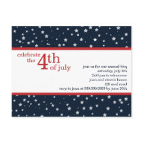 Fourth of July Party Invitation Postcard by CSKidsOccasions Fourth of July Party Invitation Postcard
