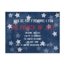 Fourth of July Party Invitation Postcard by CSKidsOccasions Fourth of July Party Invitation Postcard