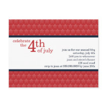 Fourth of July Party Invitation Postcard by CSKidsOccasions Fourth of July Party Invitation Postcard