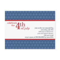 Fourth of July Party Invitation Postcard by CSKidsOccasions Fourth of July Party Invitation Postcard