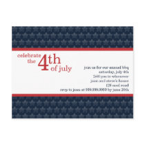 Fourth of July Party Invitation Postcard by CSKidsOccasions Fourth of July Party Invitation Postcard