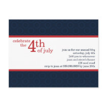 Fourth of July Party Invitation Postcard by CSKidsOccasions Fourth of July Party Invitation Postcard