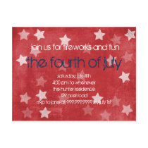 Fourth of July Party Invitation Postcard by CSKidsOccasions Fourth of July Party Invitation Postcard