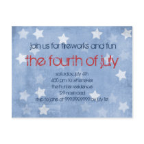 Fourth of July Party Invitation Postcard by CSKidsOccasions Fourth of July Party Invitation Postcard
