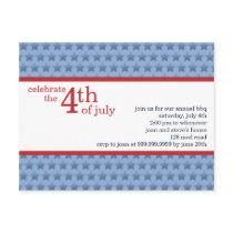 Fourth of July Party Invitation Postcard by CSKidsOccasions Fourth of July Party Invitation Postcard