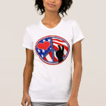 Fourth Of July Peace Love USA T Shirts