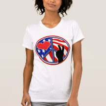 Fourth Of July Peace Love USA T Shirts