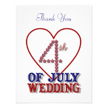 Fourth of July Stars Patriotic Thank You Card