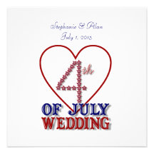 Fourth of July Stars Wedding Invitation