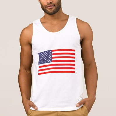 Fourth of July tank top shirt with American flag