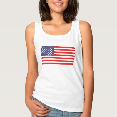 Fourth of July women&#39;s tank top with American flag