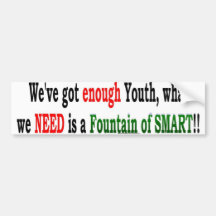 foutain of smart bumper sticker