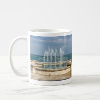 Foutain river sky water coral sketch blur coffee mug