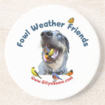 Fowl Weather Friends Dog Beverage Coasters